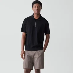 Quarter-Zip Polo Shirt in Light Bilen