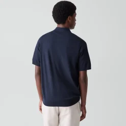 Quarter-Zip Polo Shirt in Light Bilen