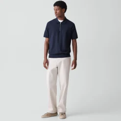 Quarter-Zip Polo Shirt in Light Bilen