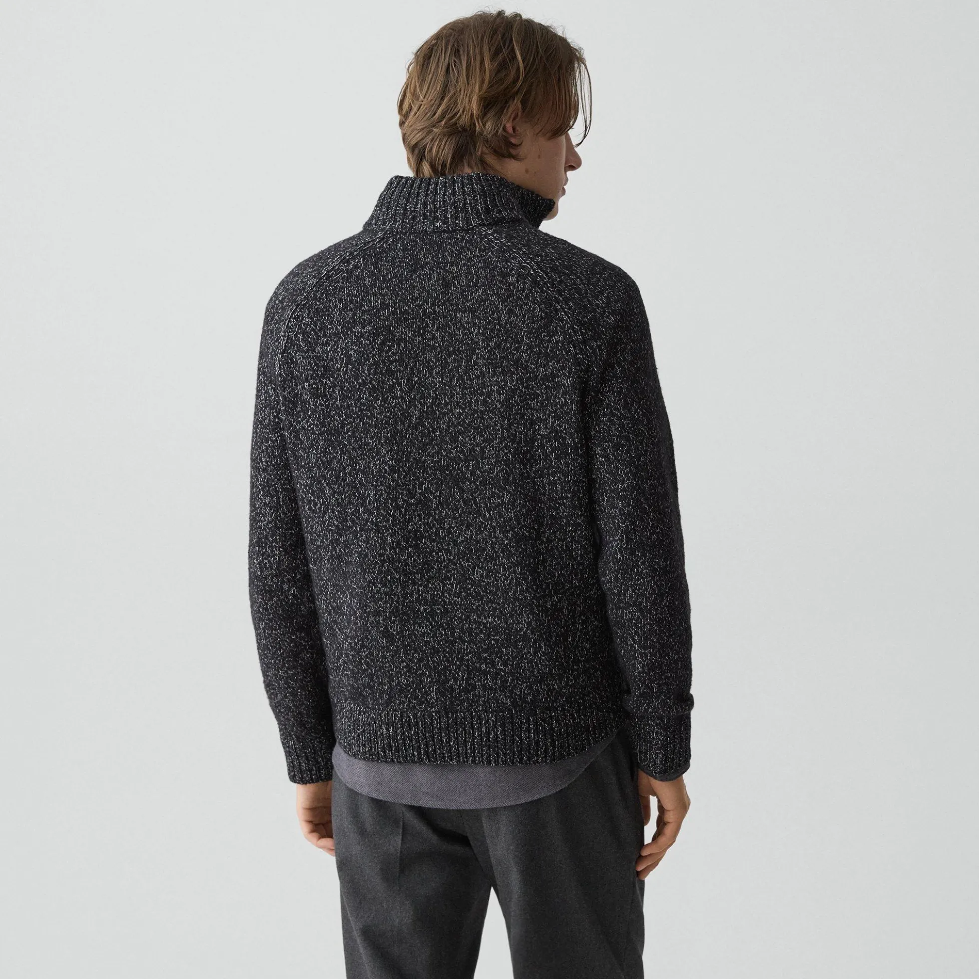 Quarter-Zip Sweater in Wool-Blend Twist