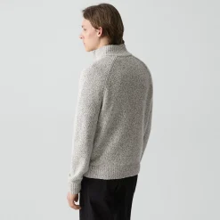 Quarter-Zip Sweater in Wool-Blend Twist