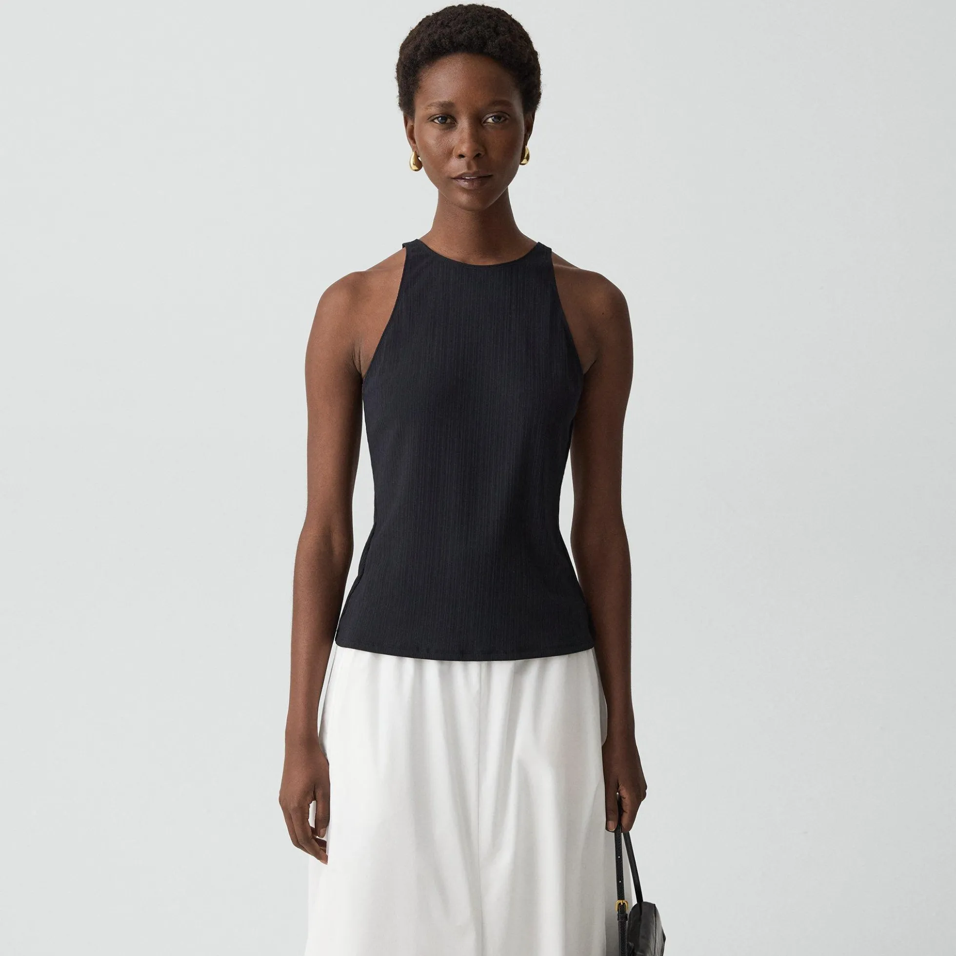 Racerback Tank Top in Stretch Rib