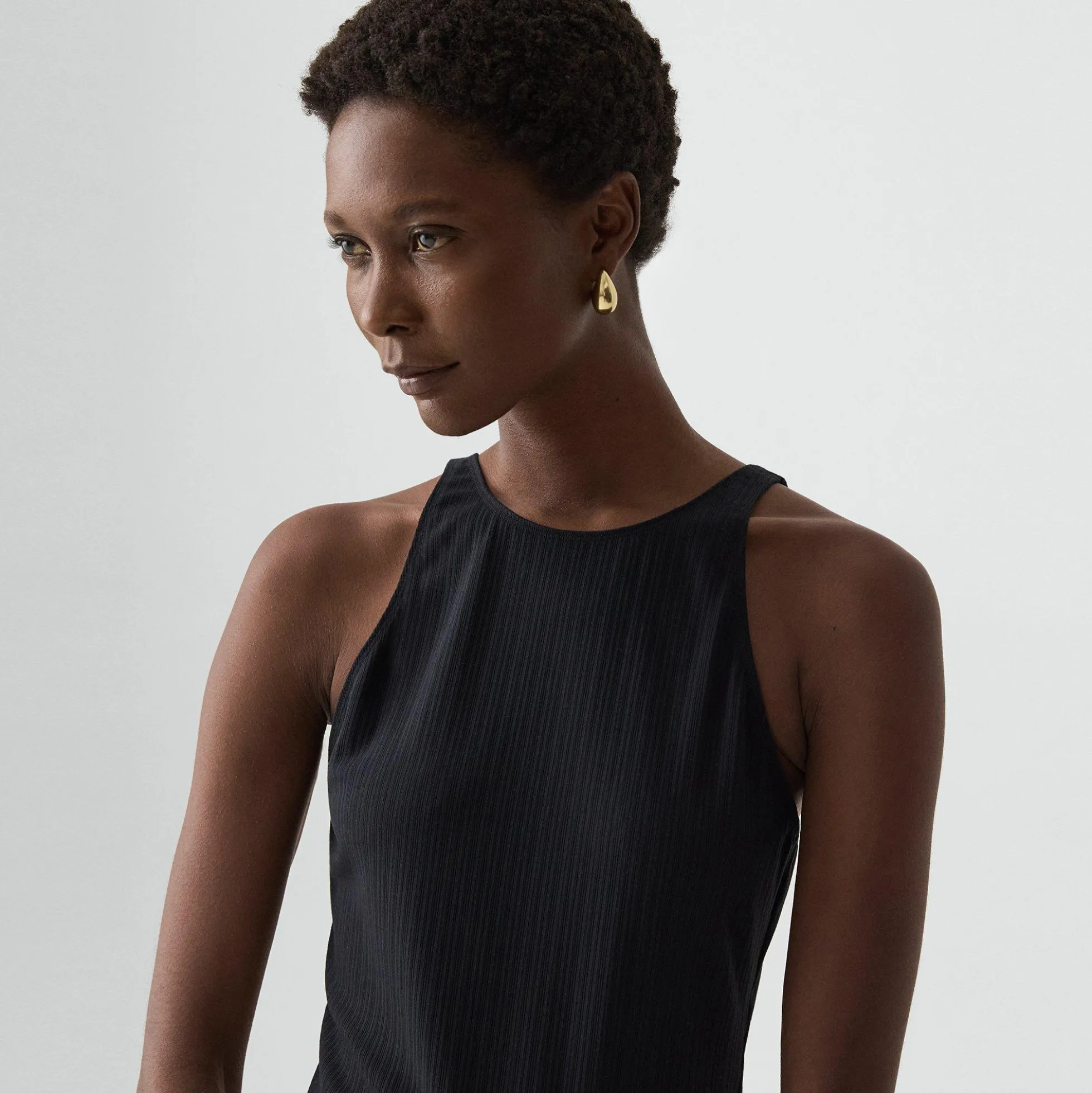 Racerback Tank Top in Stretch Rib