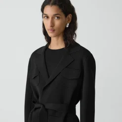 Relaxed Blazer in Crepe Knit