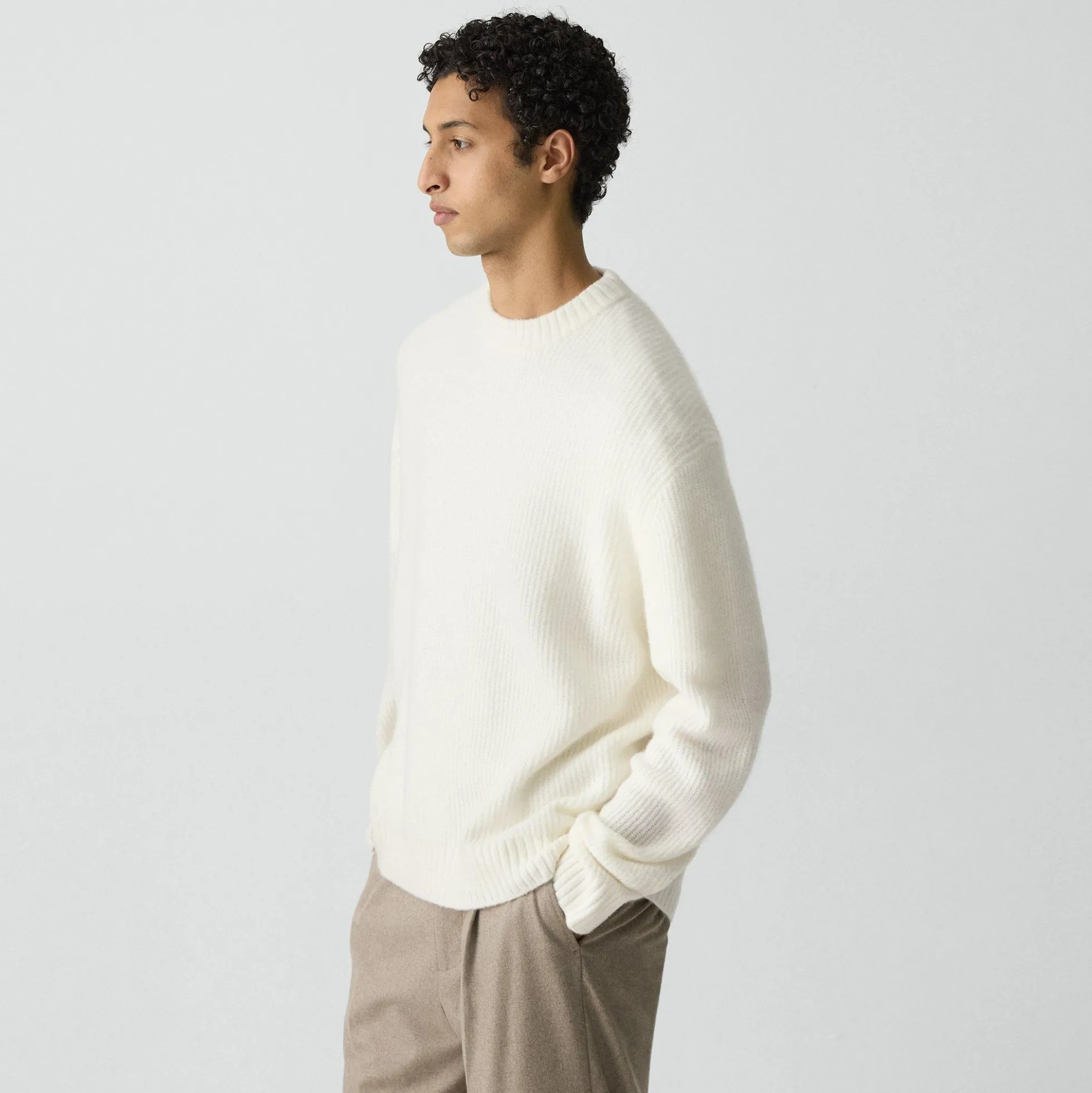 Relaxed Crewneck Sweater in Astor Wool