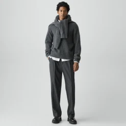 Relaxed Pleat Pant in Cashmere-Blend Flannel