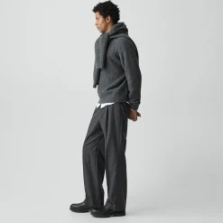 Relaxed Pleat Pant in Cashmere-Blend Flannel
