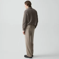 Relaxed Pleat Pant in Cashmere-Blend Flannel