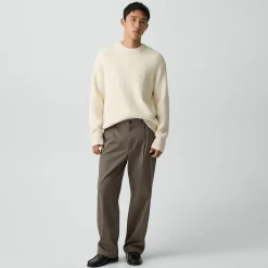 Relaxed Pleat Pant in Moonsoft Cotton