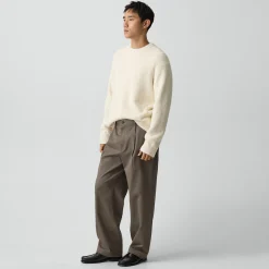Relaxed Pleat Pant in Moonsoft Cotton