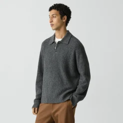 Relaxed Polo Sweater in Astor Wool