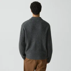 Relaxed Polo Sweater in Astor Wool