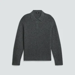 Relaxed Polo Sweater in Astor Wool
