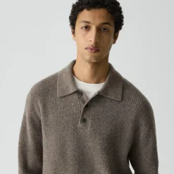 Relaxed Polo Sweater in Astor Wool