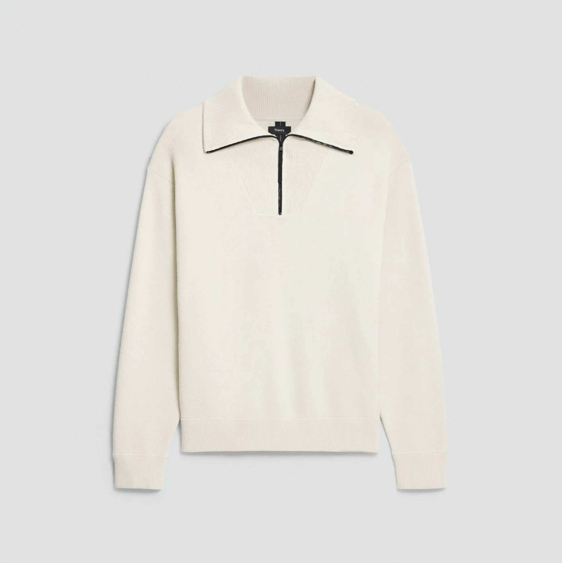Relaxed Quarter-Zip Sweatshirt in Wool Bilen