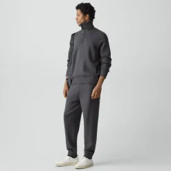 Relaxed Quarter-Zip Sweatshirt in Wool Bilen