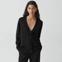 Relaxed V-Neck Cardigan in Regal Wool
