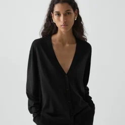 Relaxed V-Neck Cardigan in Regal Wool