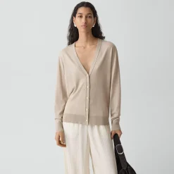 Relaxed V-Neck Cardigan in Regal Wool