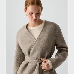 Reversible Cardigan Jacket in Double-Face Wool Twill
