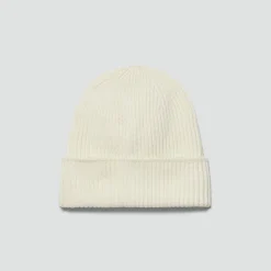 Ribbed Beanie in Cashmere