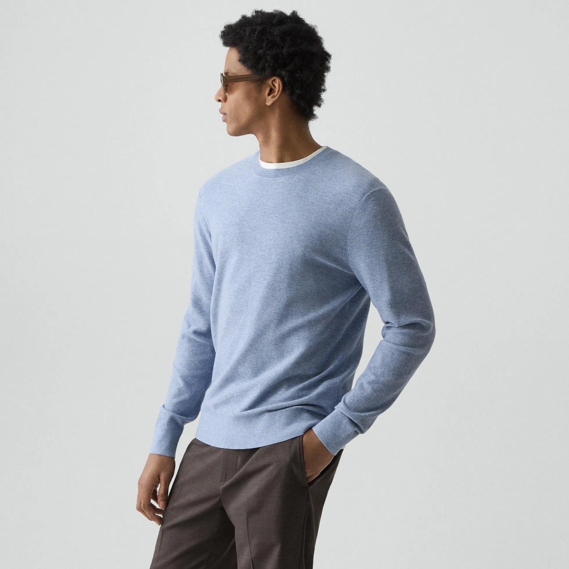 Riland Crewneck Sweater in Light Bilen