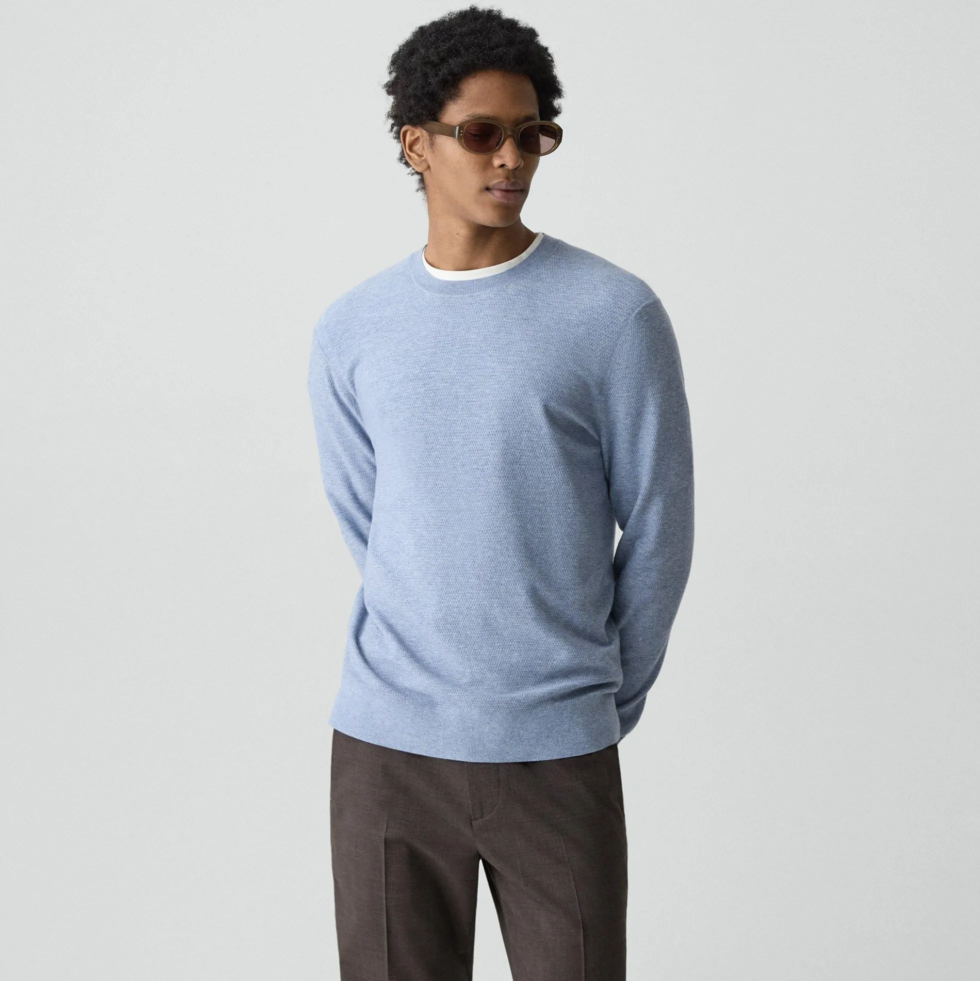 Riland Crewneck Sweater in Light Bilen