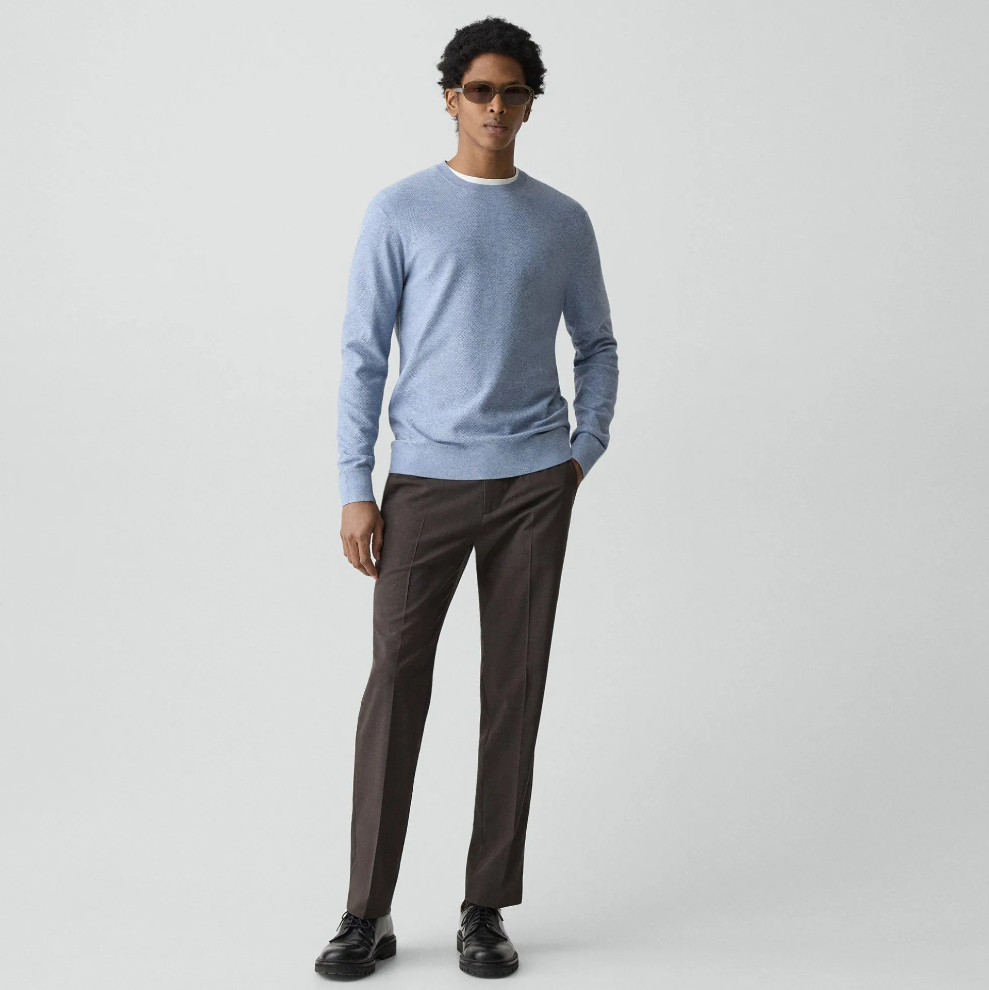 Riland Crewneck Sweater in Light Bilen
