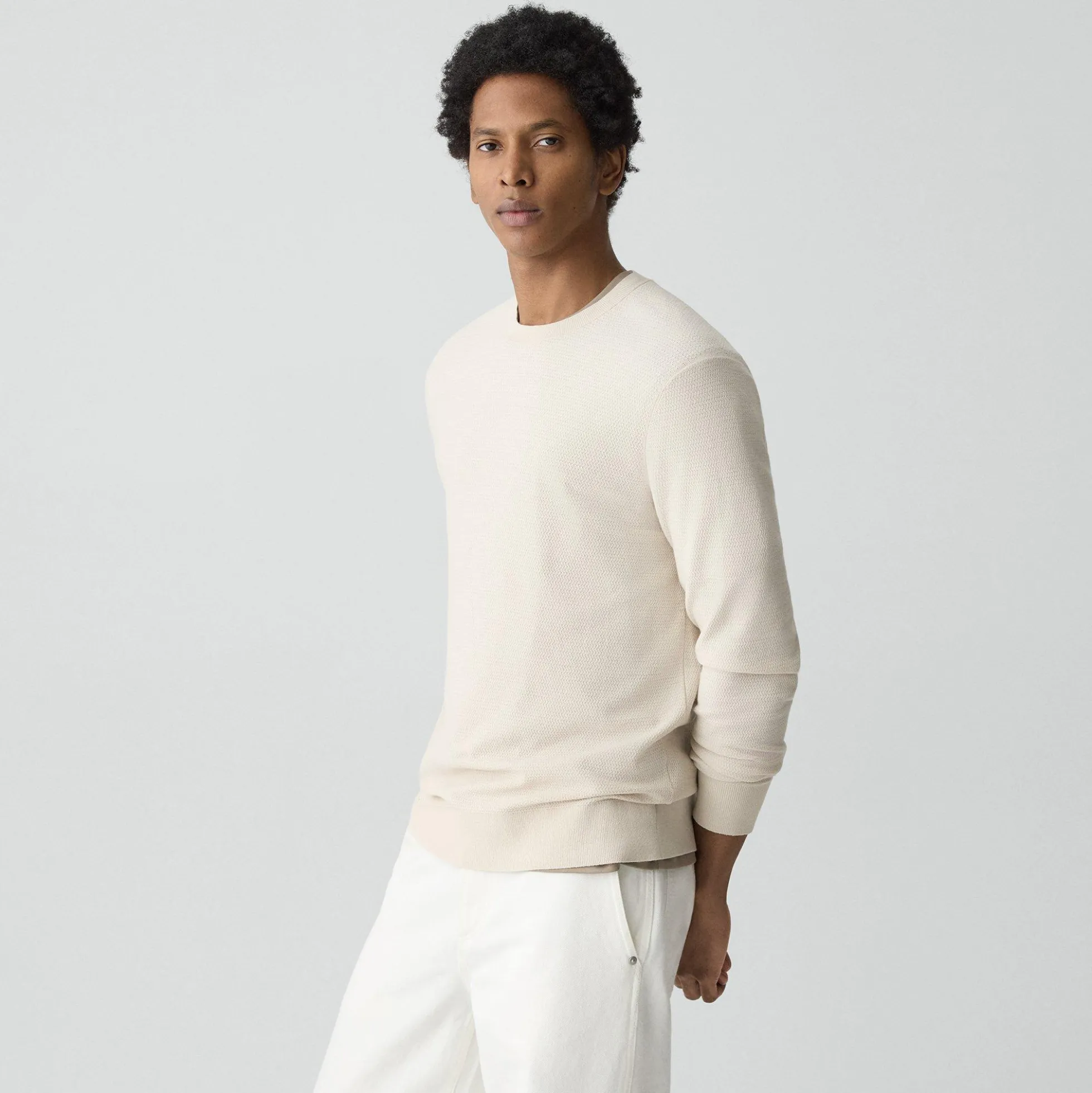 Riland Crewneck Sweater in Light Bilen