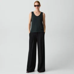 Scoop Neck Shell Top in Silk Georgette