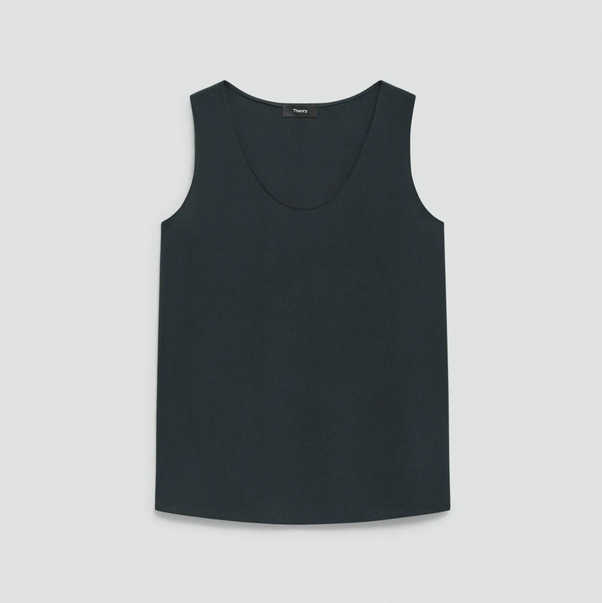 Scoop Neck Shell Top in Silk Georgette