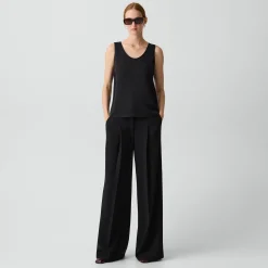Scoop Neck Shell Top in Silk Georgette