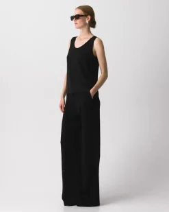 Scoop Neck Shell Top in Silk Georgette