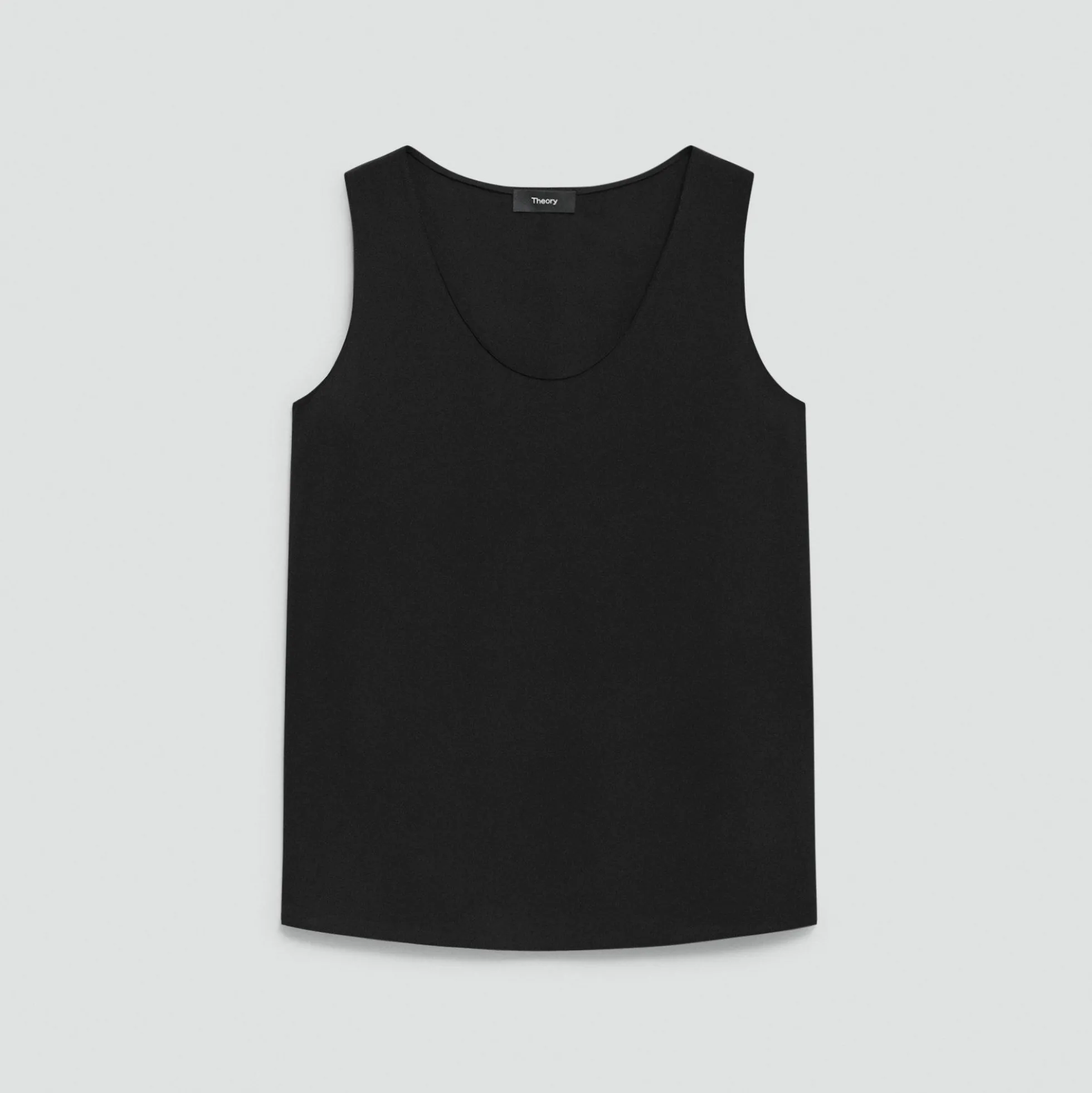 Scoop Neck Shell Top in Silk Georgette
