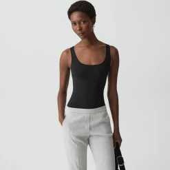Scoop Neck Tank Top in Stretch Nylon