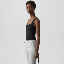 Scoop Neck Tank Top in Stretch Nylon
