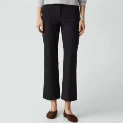 Seamed Kick Pant in Stretch Cotton-Blend
