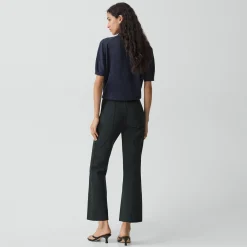 Seamed Kick Pant in Stretch Cotton-Blend