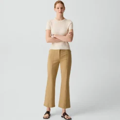 Seamed Kick Pant in Stretch Cotton-Blend