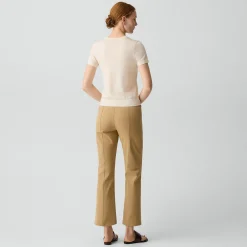 Seamed Kick Pant in Stretch Cotton-Blend