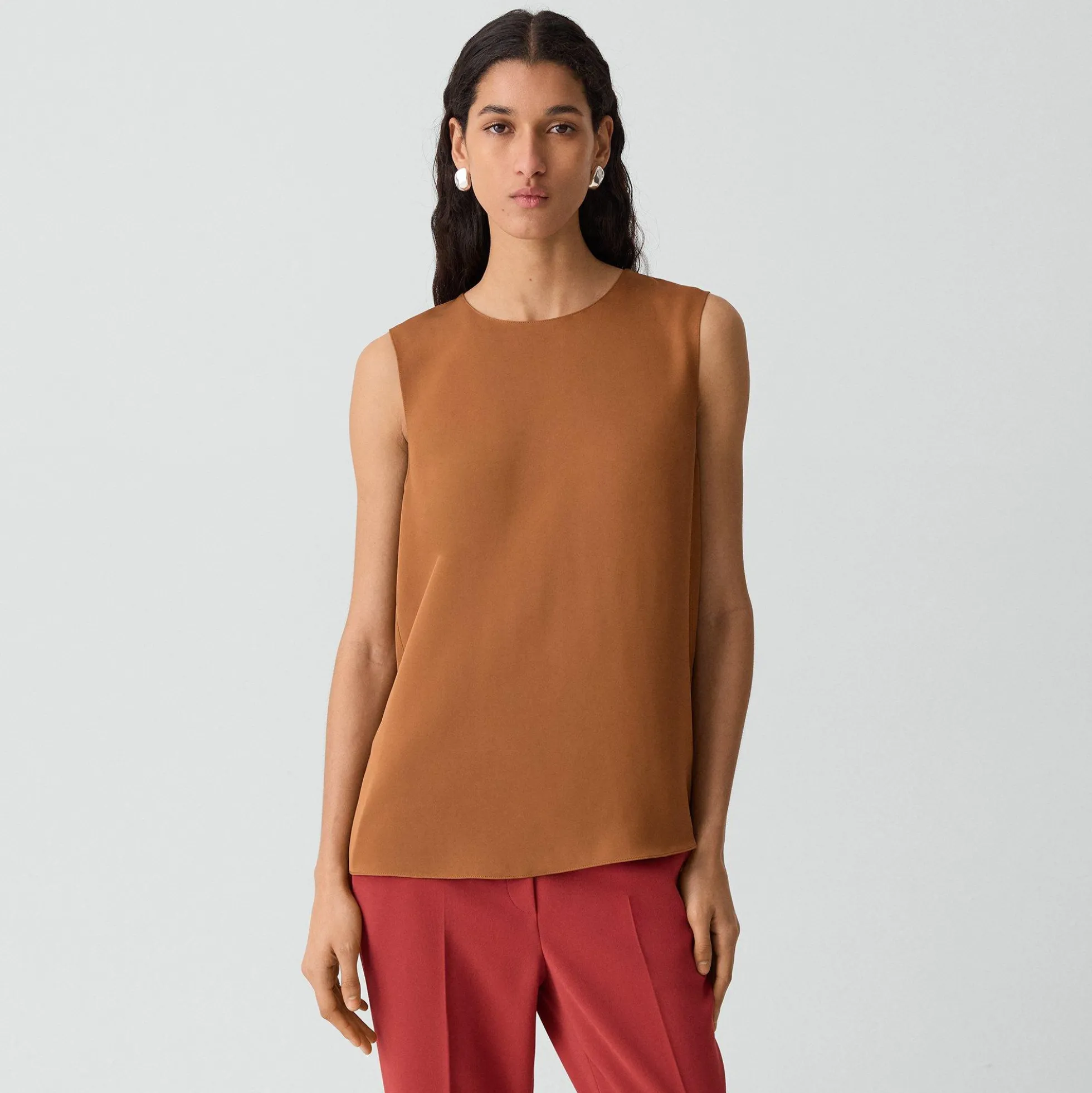 Shell Top in Silk Georgette