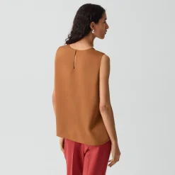 Shell Top in Silk Georgette