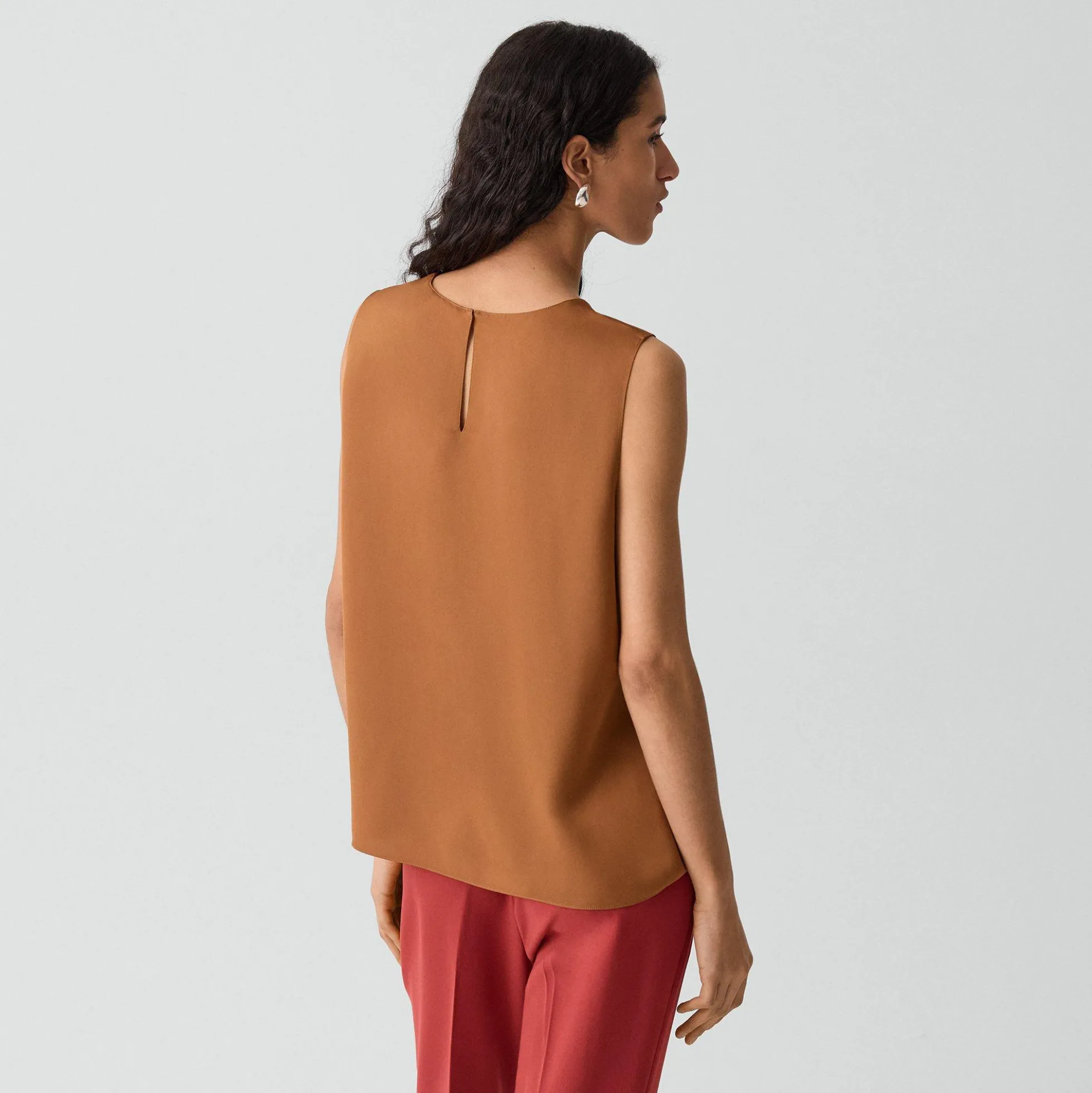 Shell Top in Silk Georgette