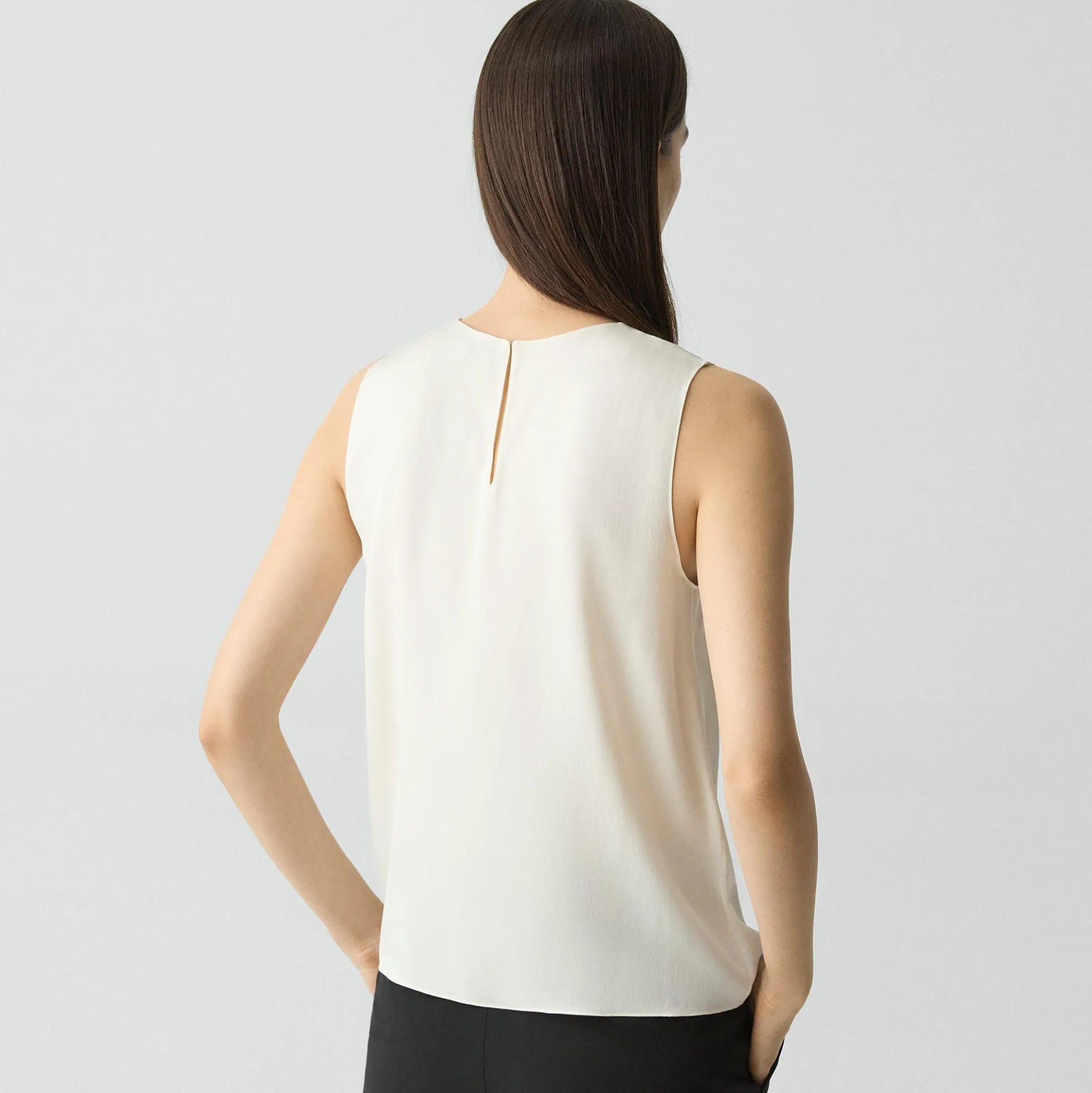 Shell Top in Silk Georgette