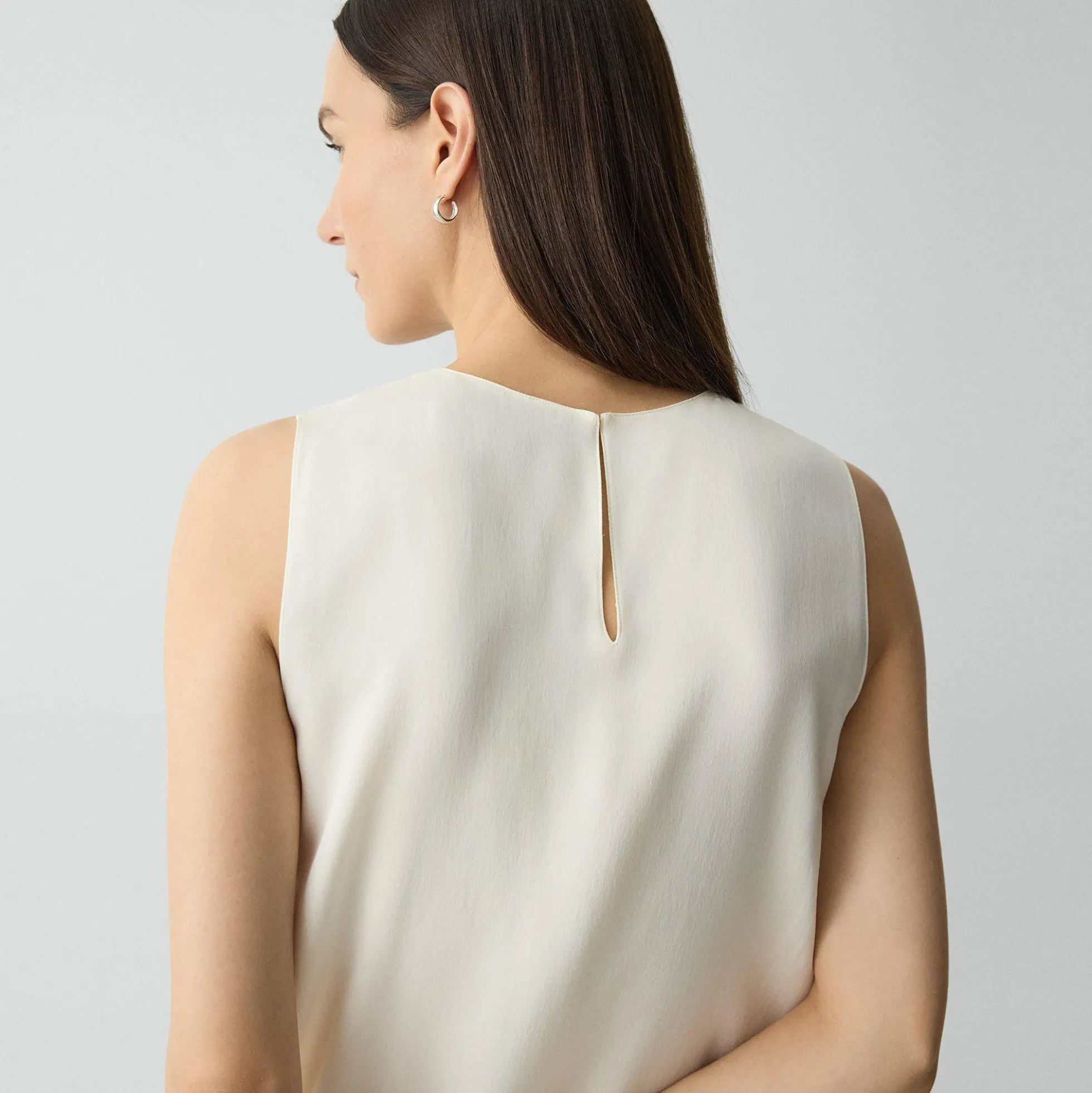 Shell Top in Silk Georgette