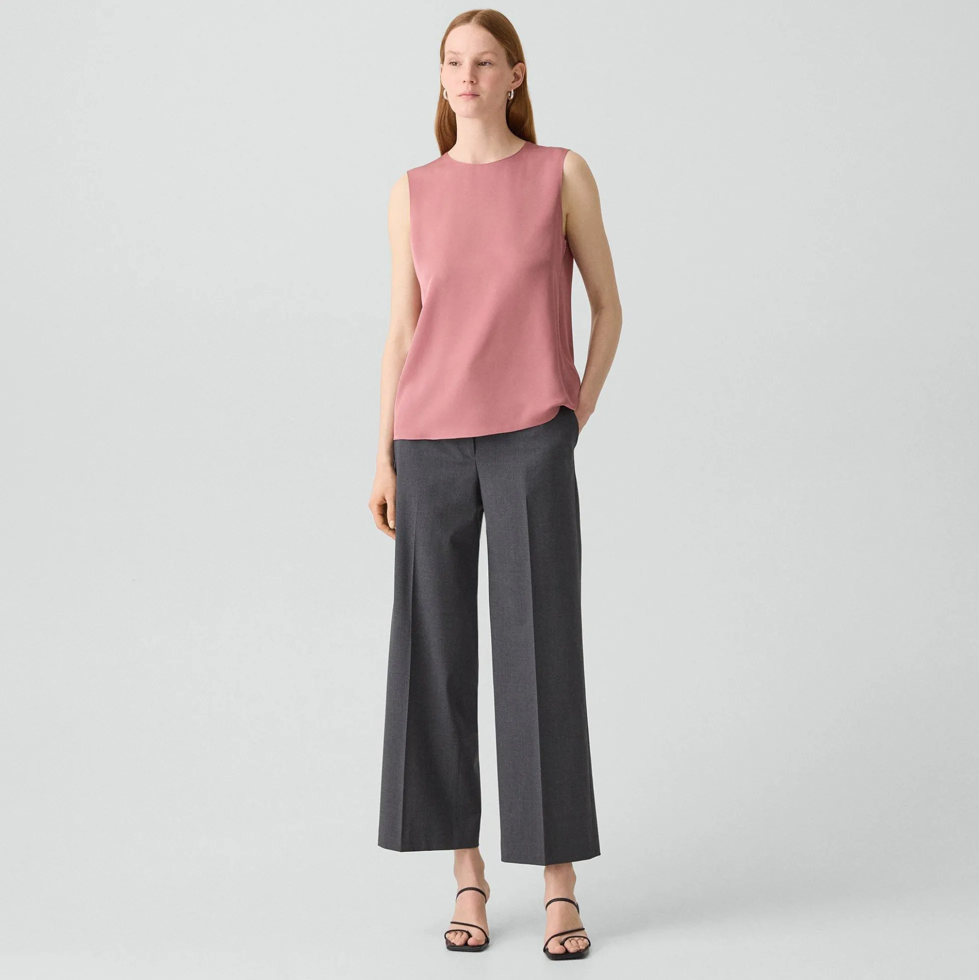 Shell Top in Silk Georgette