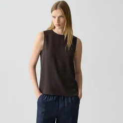 Shell Top in Silk Georgette