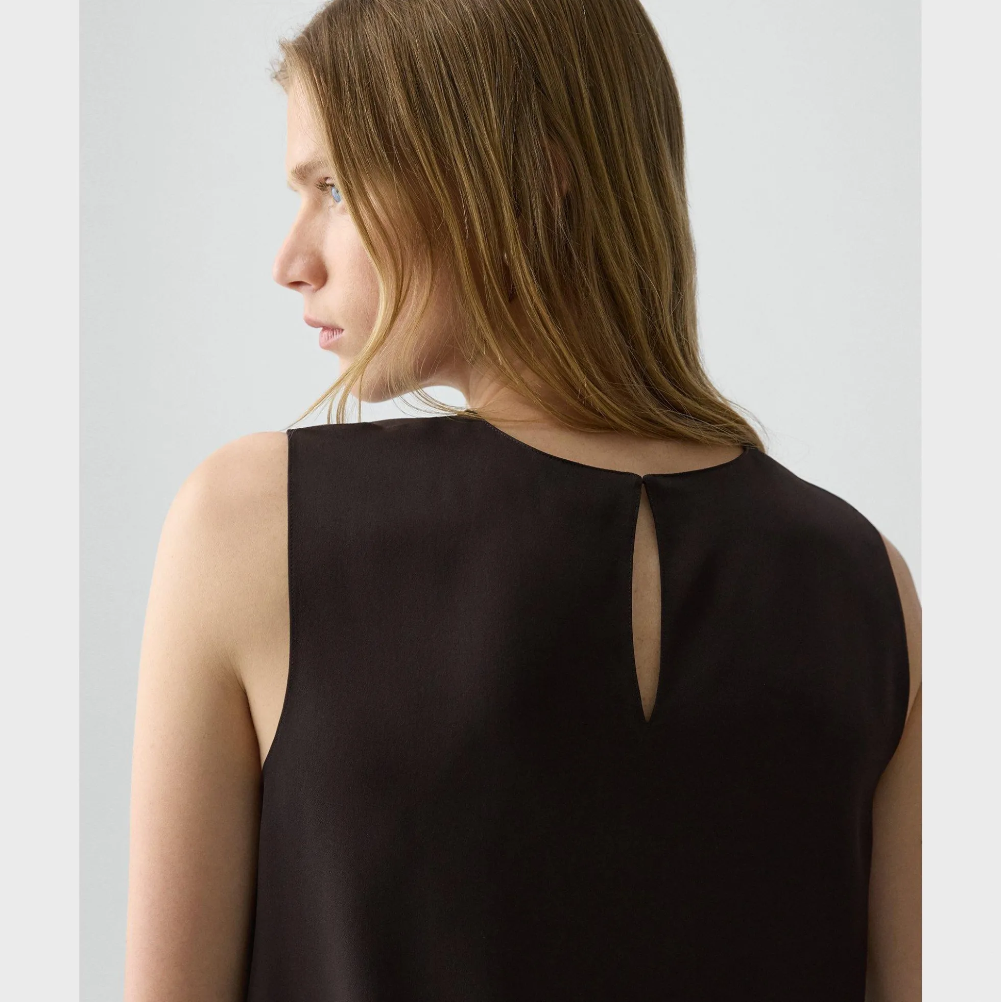 Shell Top in Silk Georgette