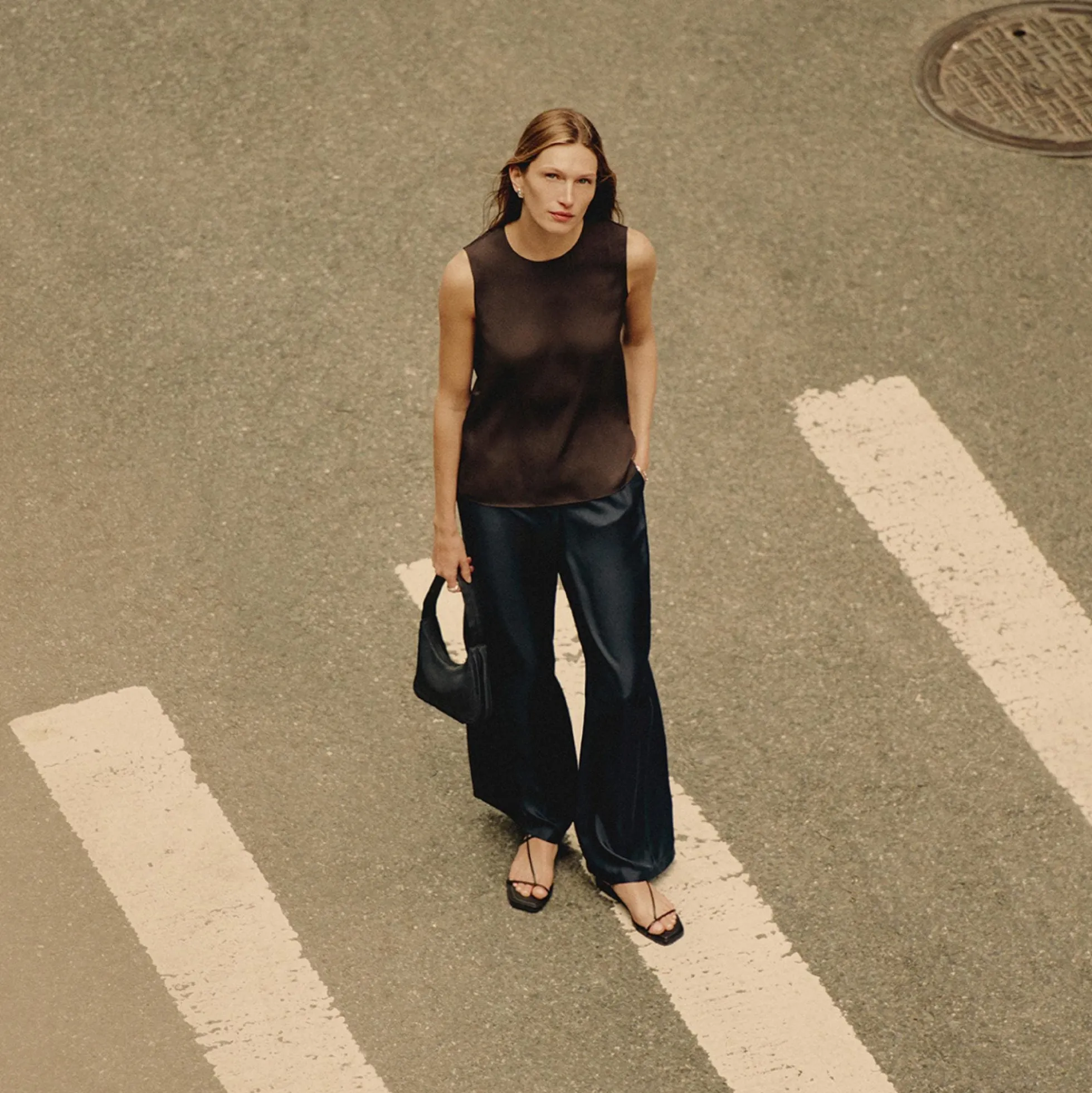 Shell Top in Silk Georgette