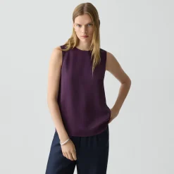 Shell Top in Silk Georgette